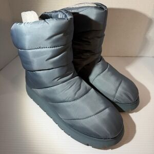 Steve Madden Pop Winter Boot Women's Size 8.5 Teal Puffer Ankle Boots - Soft New